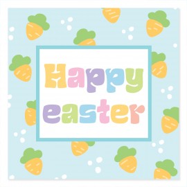 Happy Easter Carrots - Square