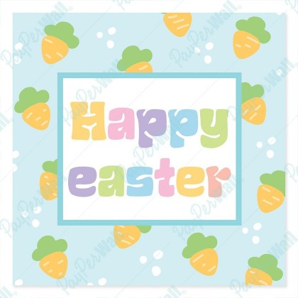Happy Easter Carrots - Square