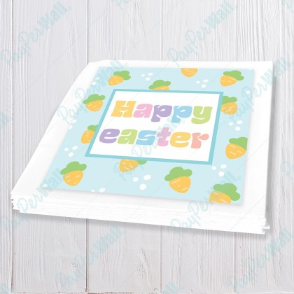 Happy Easter Carrots - Square