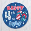 Happy 4th of July - Flip Flops