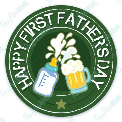 Happy First Fathers Day - Army Badge