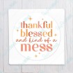 Thankful Blessed and Kind of a Mess - Circle