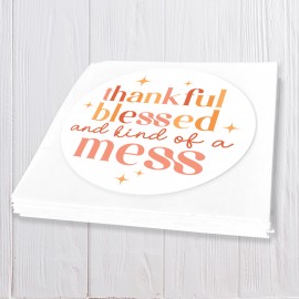 Thankful Blessed and Kind of a Mess - Circle