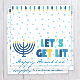 Let's Get Lit Happy Hanukkah - Bag Topper