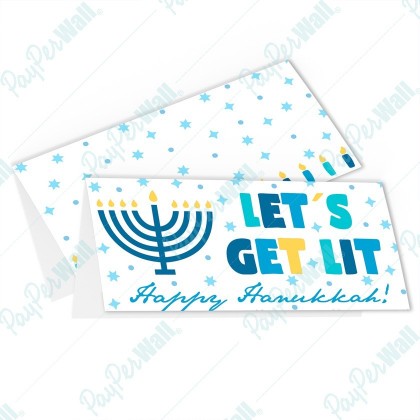 Let's Get Lit Happy Hanukkah - Bag Topper