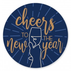 Cheers to the New Year Blue
