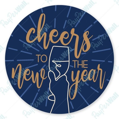 Cheers to the New Year Blue