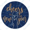 Cheers to the New Year Blue