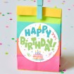 Happy Birthday pink cake