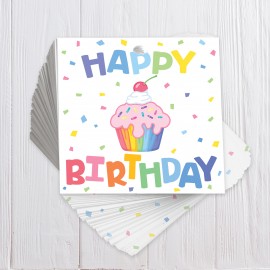 Happy Birthday Rainbow square
