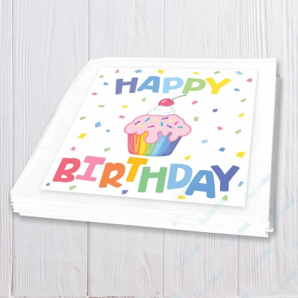 Happy Birthday Rainbow square