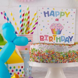 Happy Birthday Rainbow square
