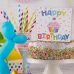 Happy Birthday Rainbow square