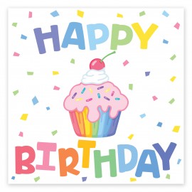 Happy Birthday Rainbow square
