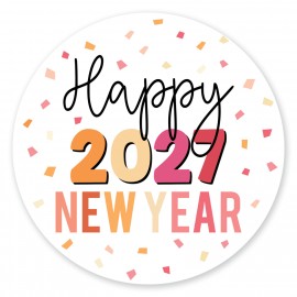 Happy New Year 2027 confetti