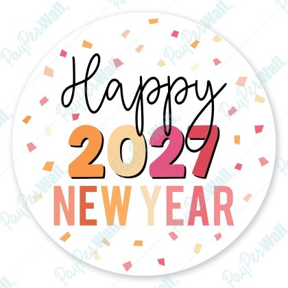 Happy New Year 2027 confetti