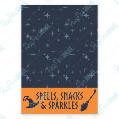 Spells Snacks and Sparkles - Card